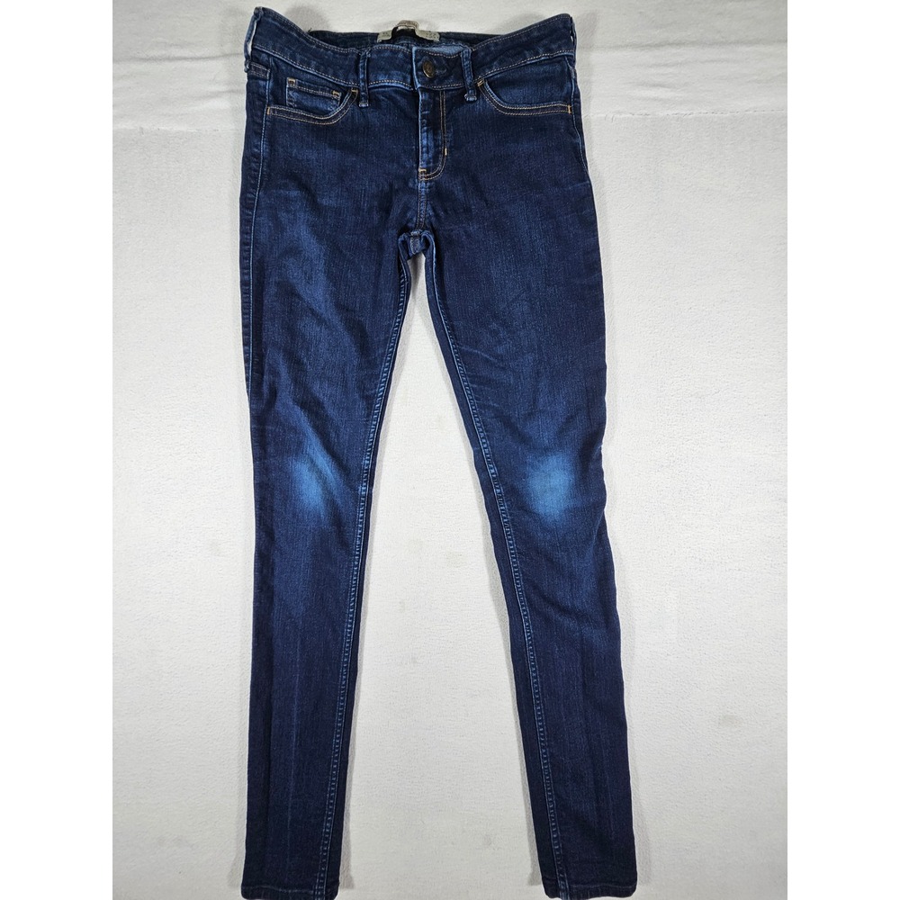 Hollister Super Skinny Jeans Womens 5L W27 L33 Dark Wash Indigo Low Rise Denim